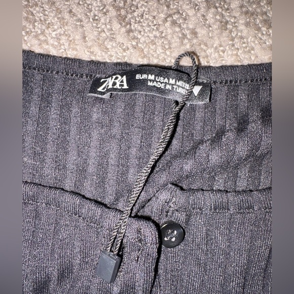 Zara midi ribbed button up dress long sleeves - Picture 4 of 4